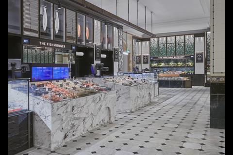 Harrods Fresh Market Hall_Fishmonger_KensingtonLaverne